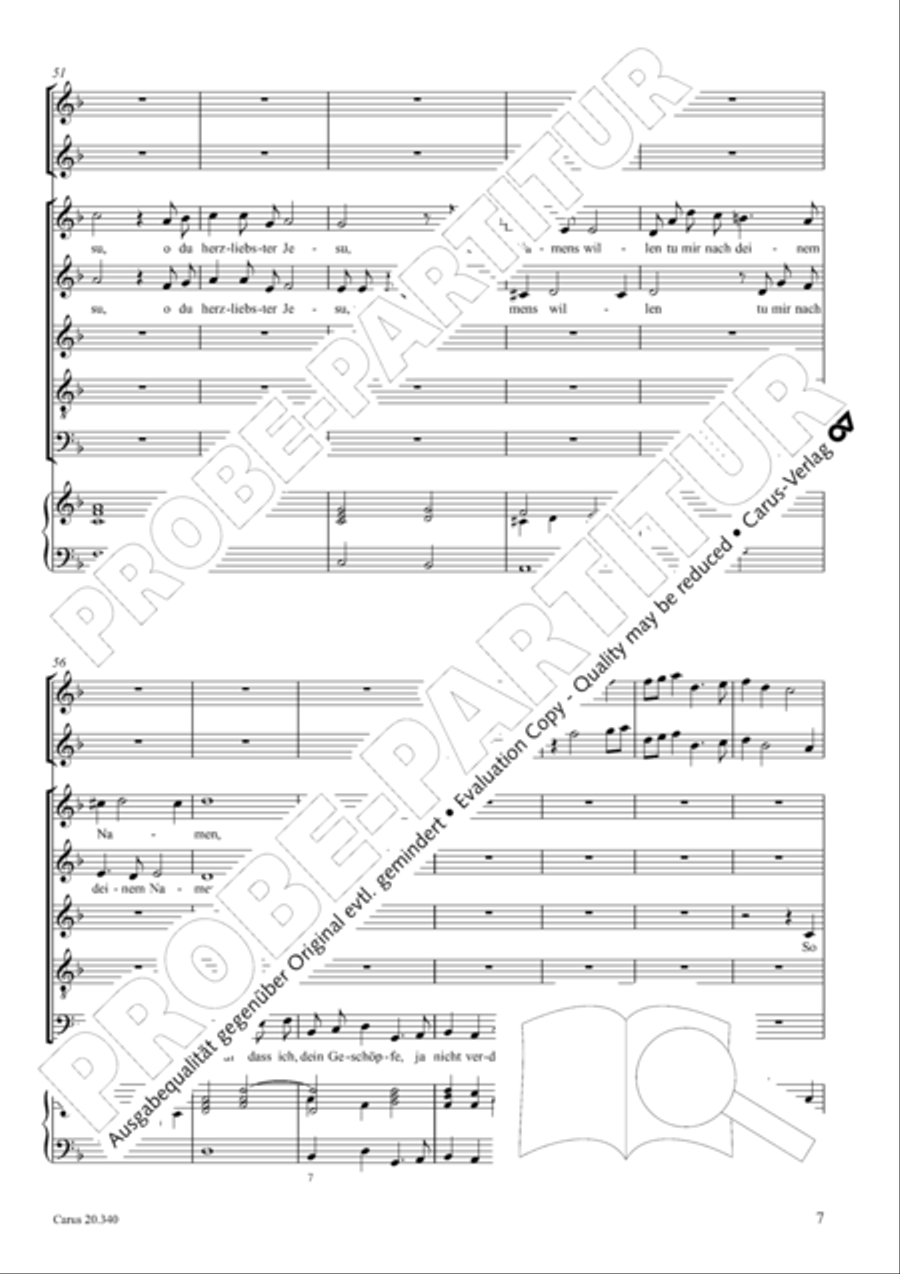 O du allersu!ester und liebster Herr Jesu SSATB scores gallery preview page 8