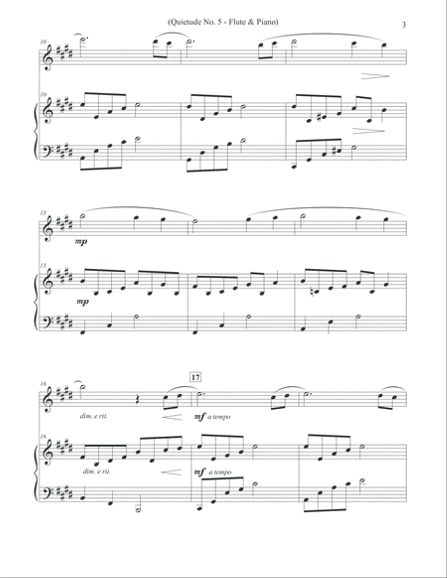 Quietude No. 5 - Flute & Piano Flute Solo scores gallery preview page 3