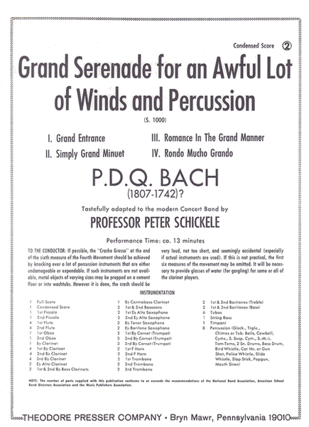 Grand Serenade For An Awful Lot of Winds And Percussion image number null