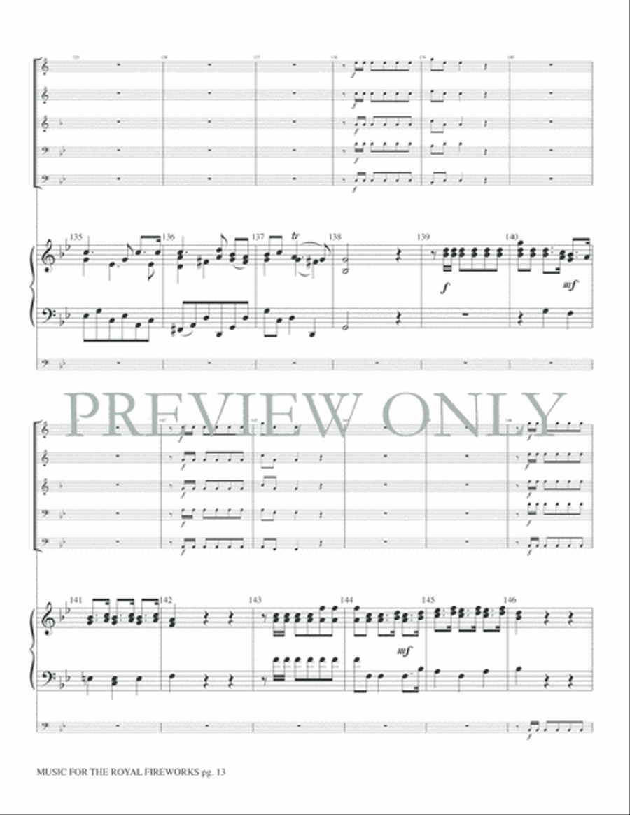 Music for the Royal Fireworks Brass Ensemble scores gallery preview page 15