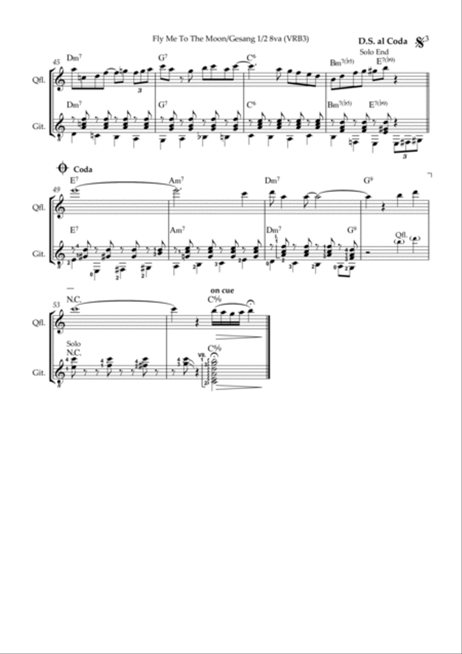 Fly Me To The Moon (In Other Words) Flute scores gallery preview page 4