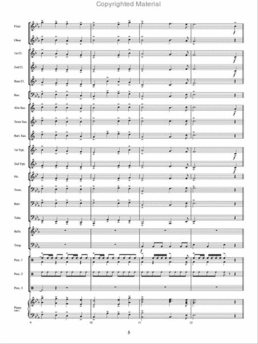 The Twelve Songs of Christmas Concert Band scores gallery preview page 4