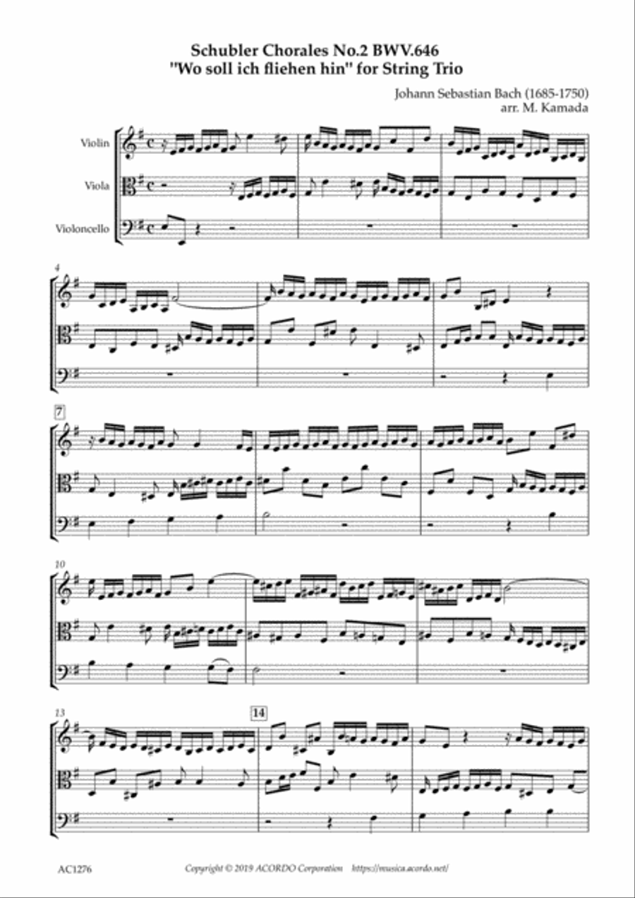 Six Schubler Chorales No.2 BWV.646 