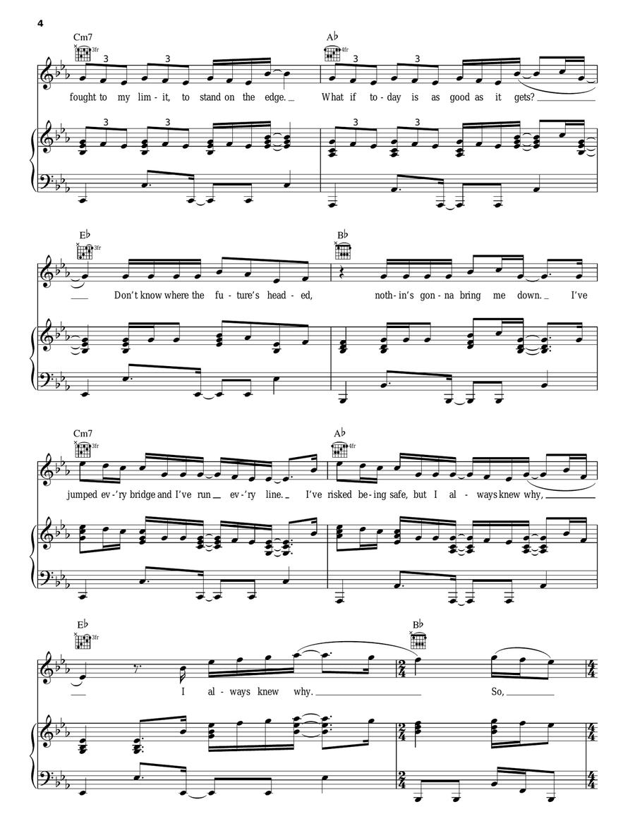 No Boundaries Piano, Vocal, Guitar scores gallery preview page 4