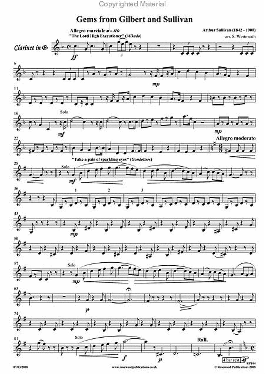 Gems from Gilbert & Sullivan Bassoon scores gallery preview page 5