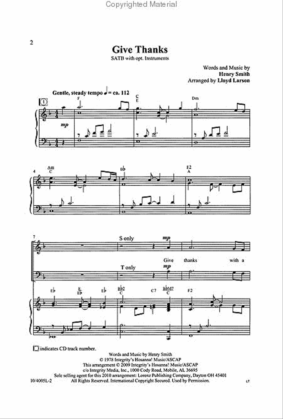 Give Thanks 4-Part scores gallery preview page 2