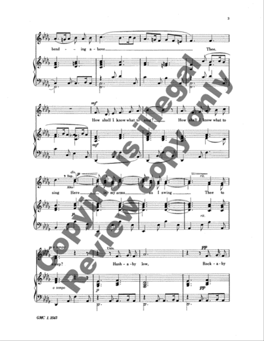 Lullaby Lullaby 4-Part scores gallery preview page 7