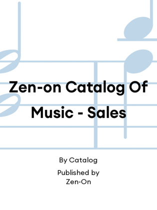 Zen-on Catalog Of Music - Sales