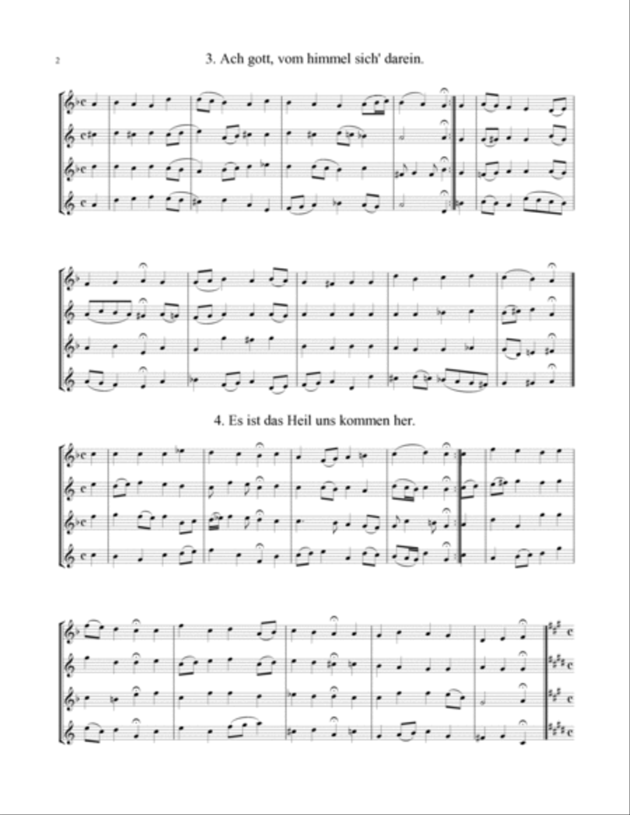 Bach Four-Part Chorales - 36 in Set (for Saxophone Quartet SATB or AATB) Saxophone Quartet scores gallery preview page 3