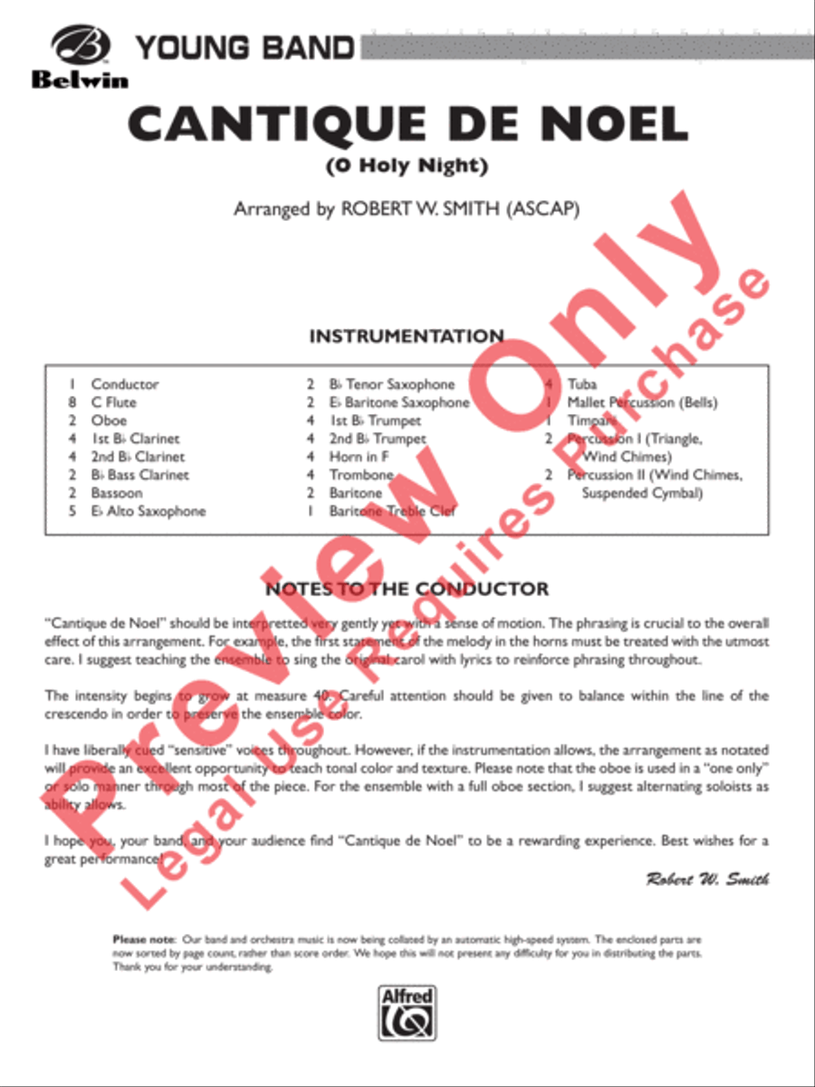 Cantique de Noel (O Holy Night) Concert Band scores gallery preview page 2