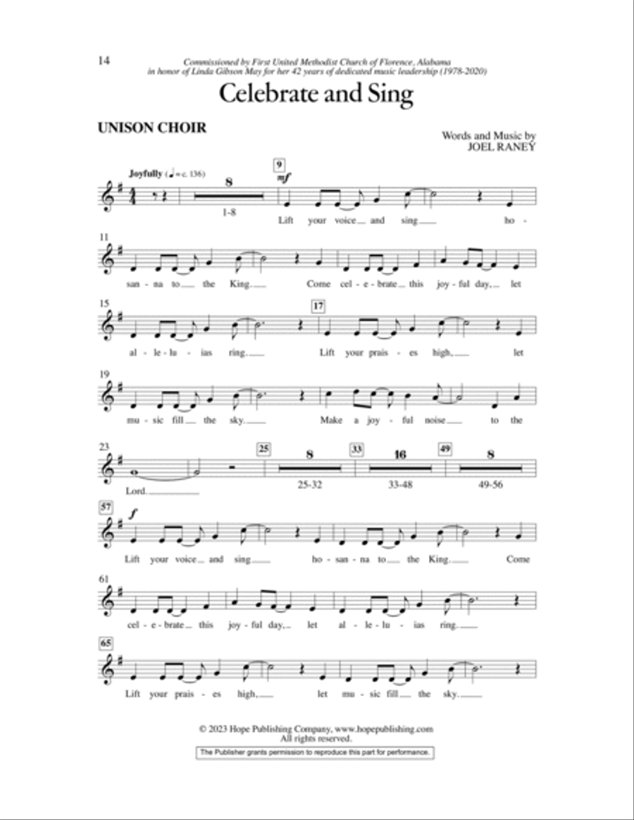 Celebrate and Sing Celebrate and Sing 4-Part scores gallery preview page 14