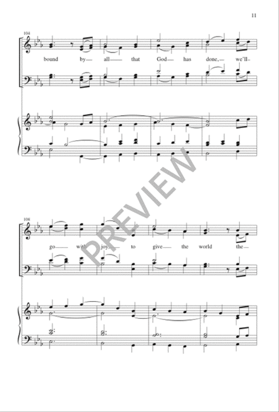 I Come with Joy 4-Part scores gallery preview page 11