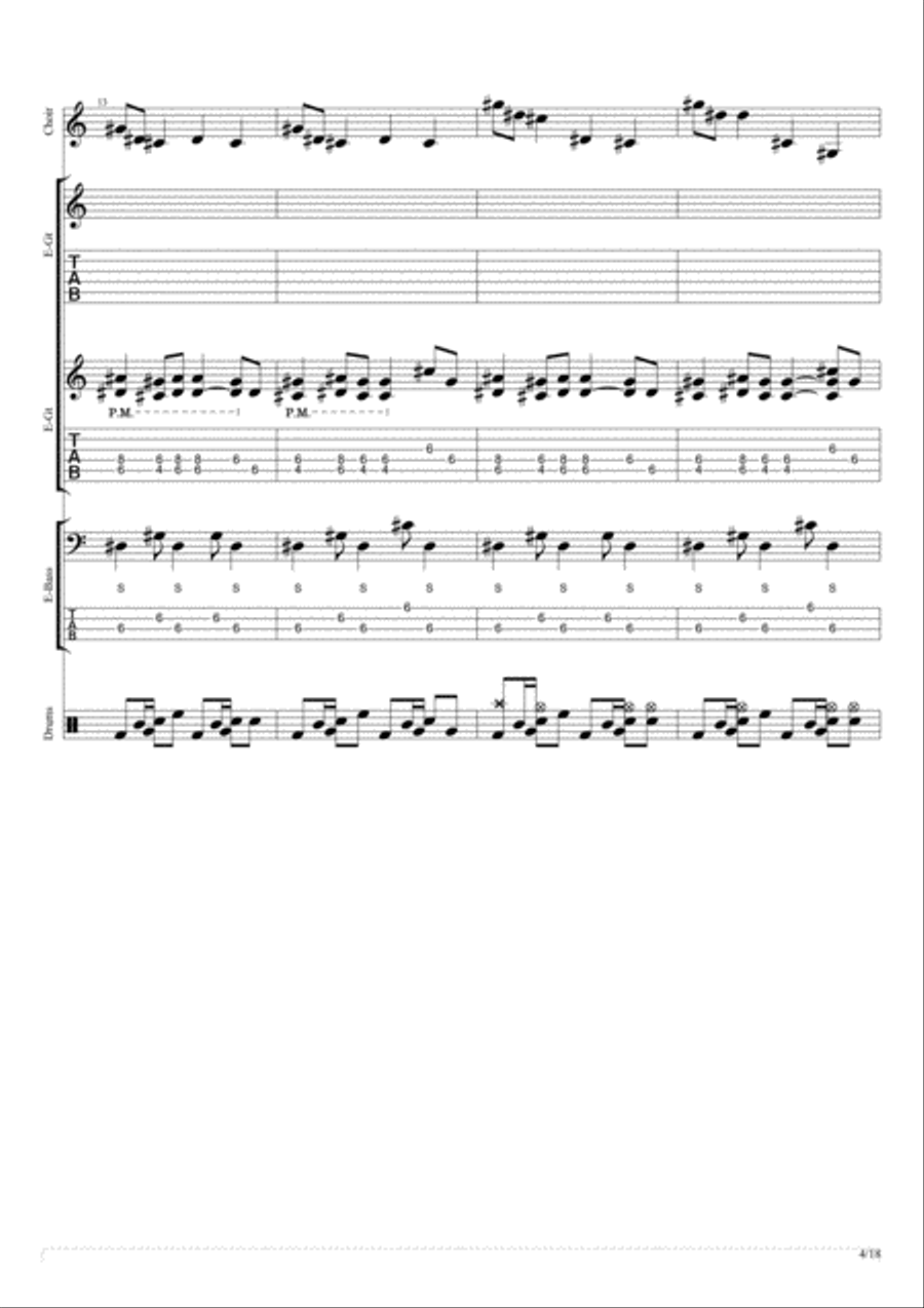 Hard Rock in G# Hard Rock in G# Choir scores gallery preview page 4