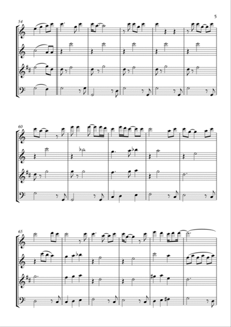 Weekend In New England Woodwind Quartet scores gallery preview page 5