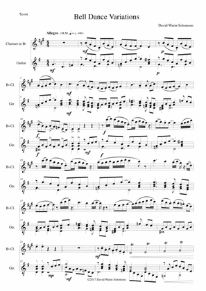 Bell Dance Variations for clarinet and guitar