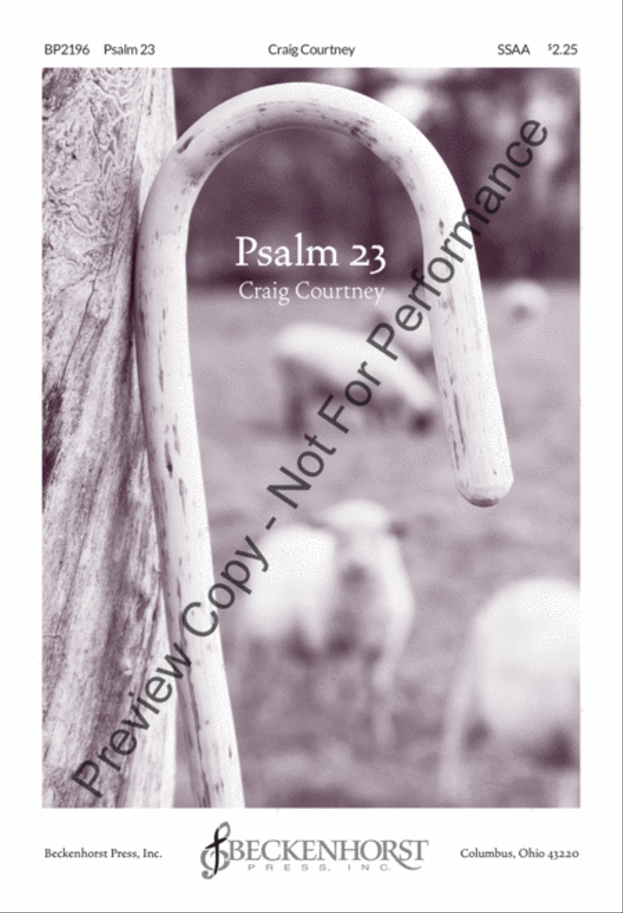 Psalm 23 - Courtney - SSAA SSAA scores gallery preview page 2