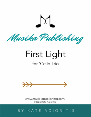 Book cover for First Light - for 'Cello Trio