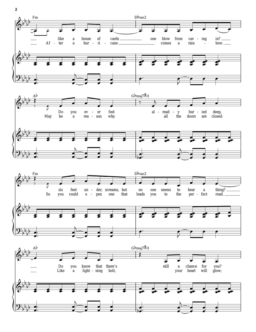 Firework Firework Piano, Vocal scores gallery preview page 2