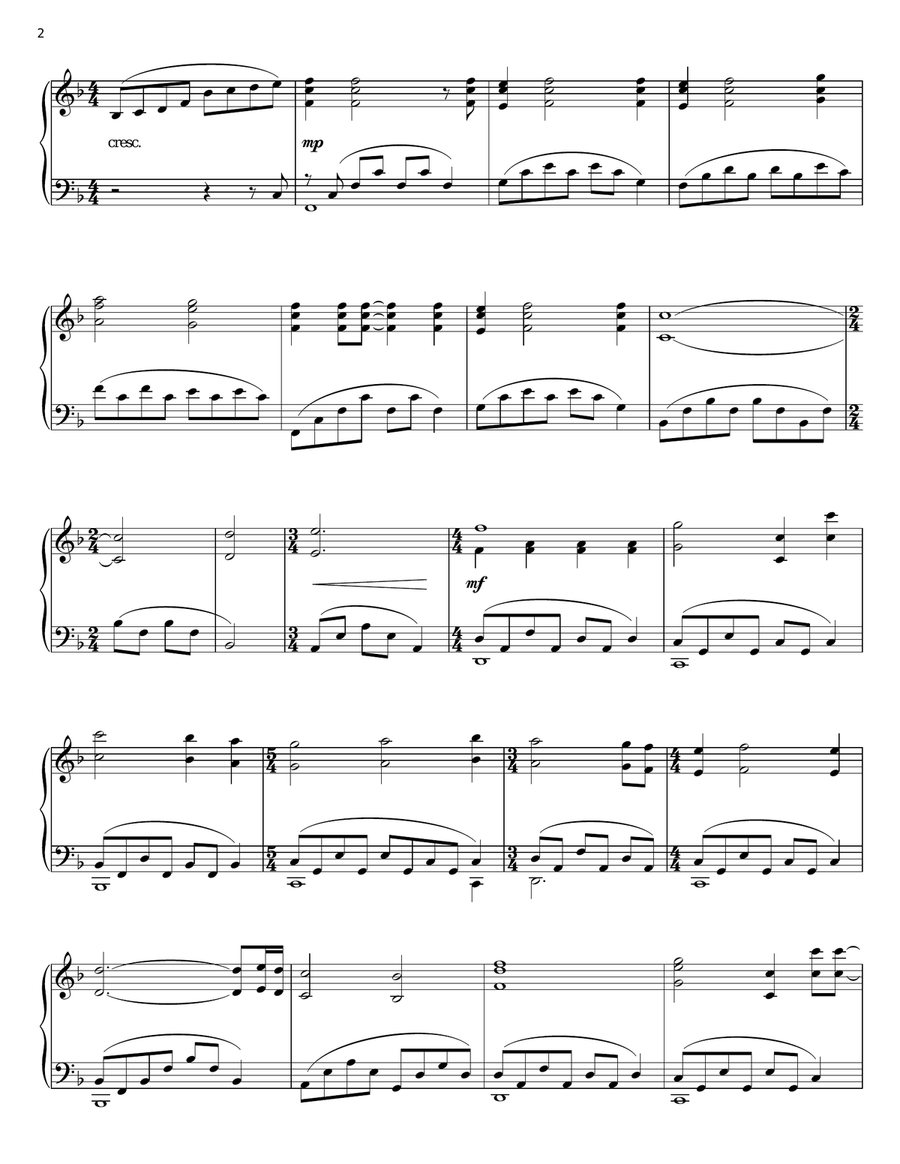 Rose Piano Solo scores gallery preview page 2