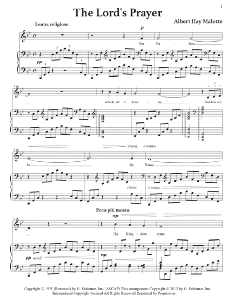 The Lord's Prayer The Lord's Prayer Voice scores gallery preview page 2