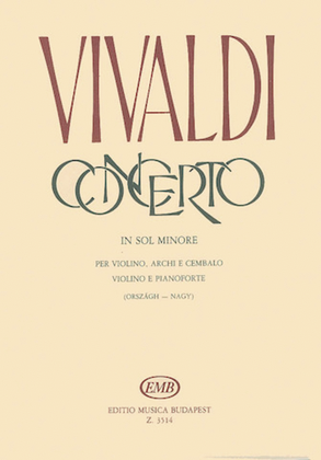 Book cover for Concerto in G Minor for Violin, Strings and Cembalo RV 334
