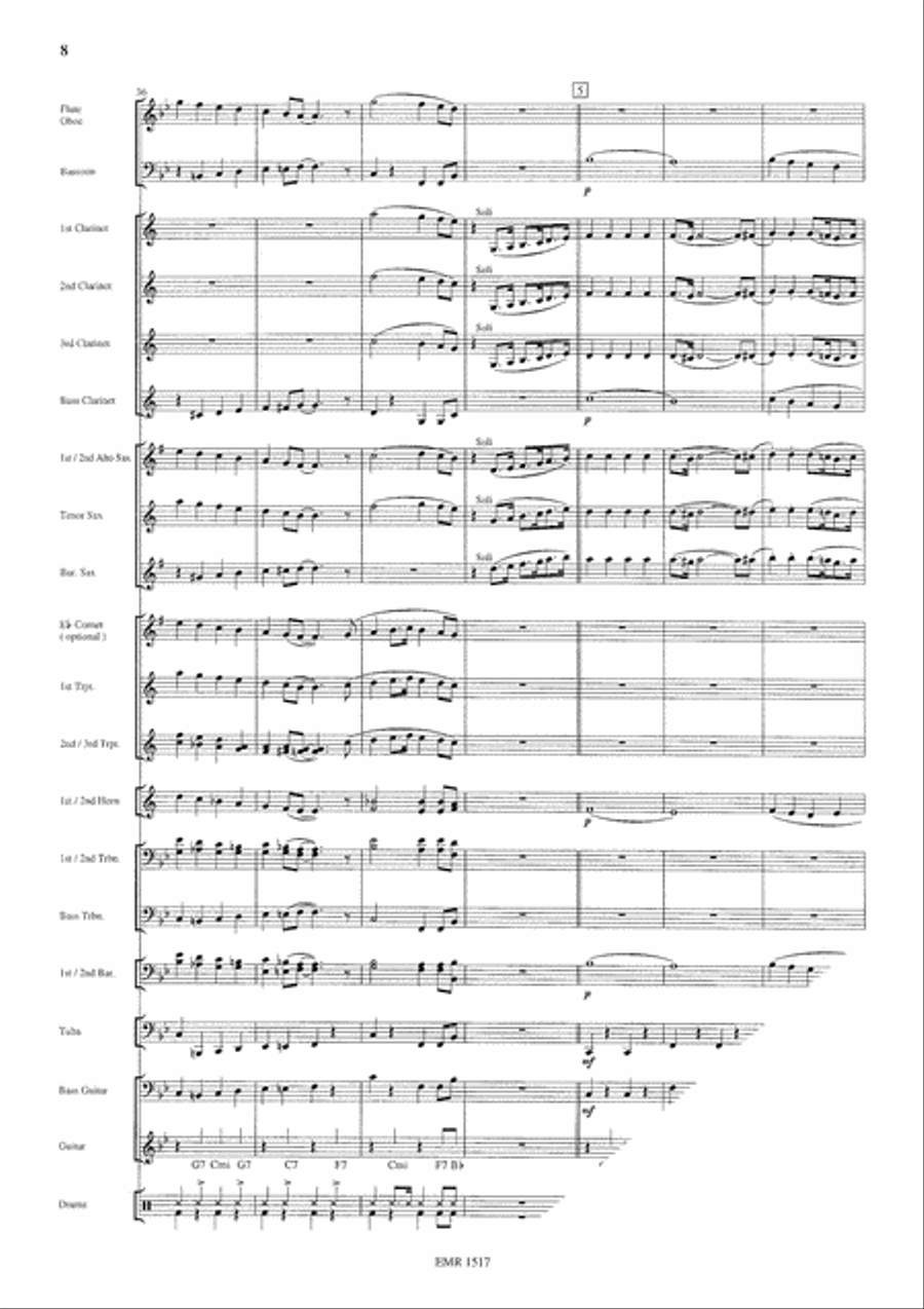 Glenn Miller Medley Concert Band scores gallery preview page 8