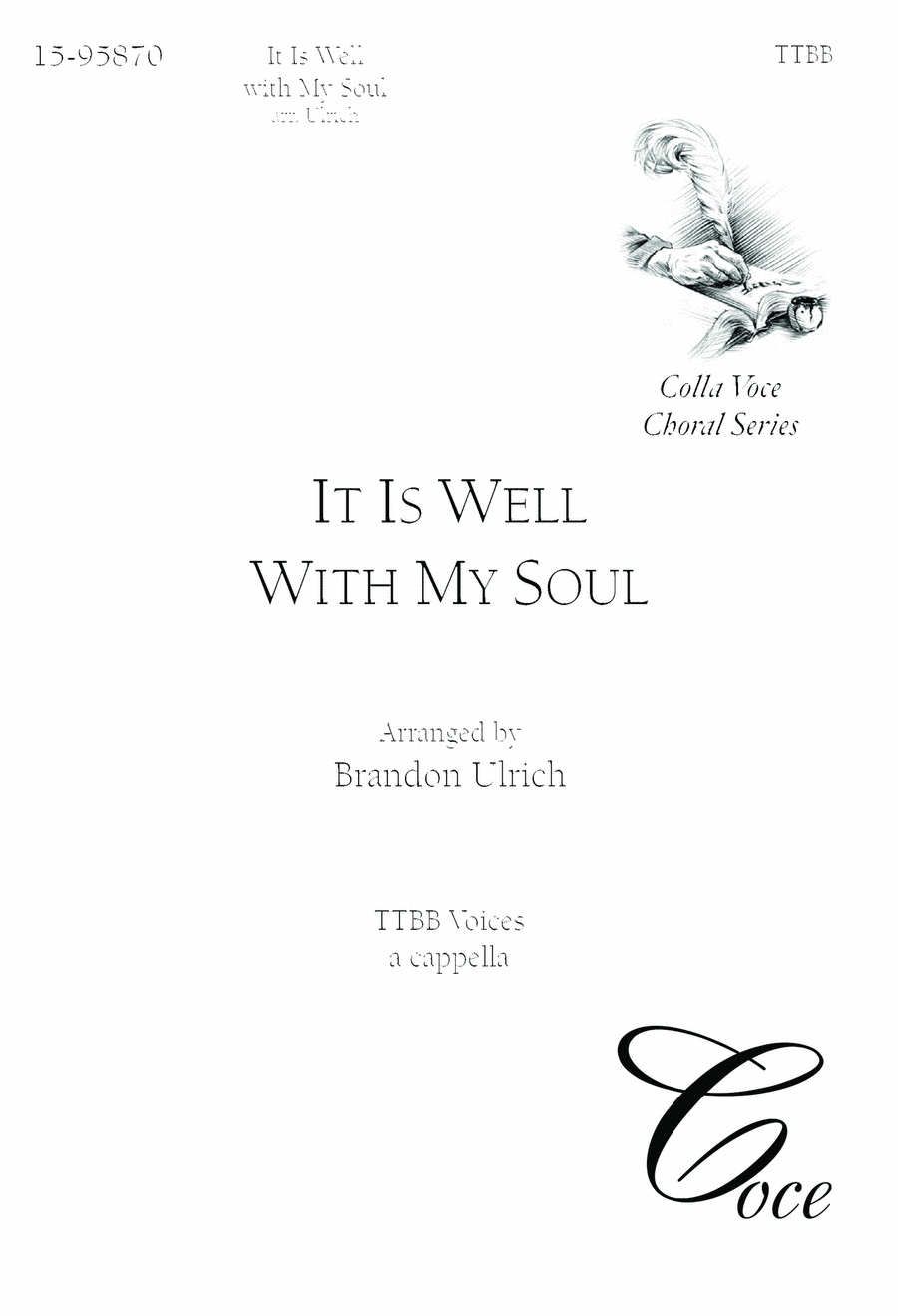 It Is Well With My Soul It Is Well With My Soul TTBB scores gallery preview page 1