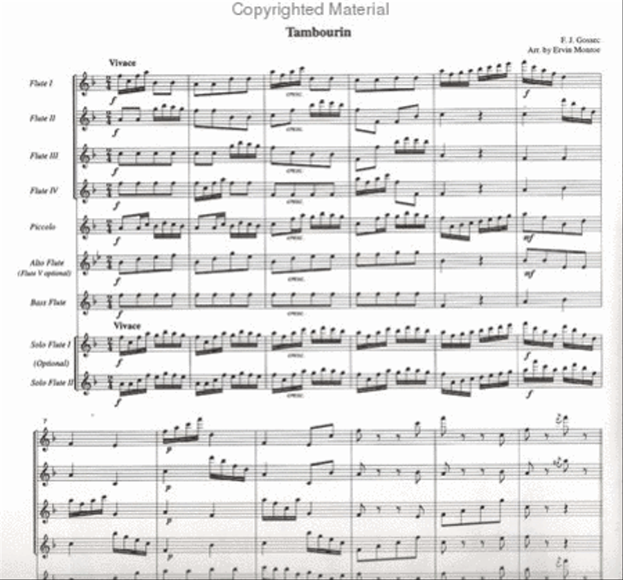 Tambourin Flute Choir scores gallery preview page 2