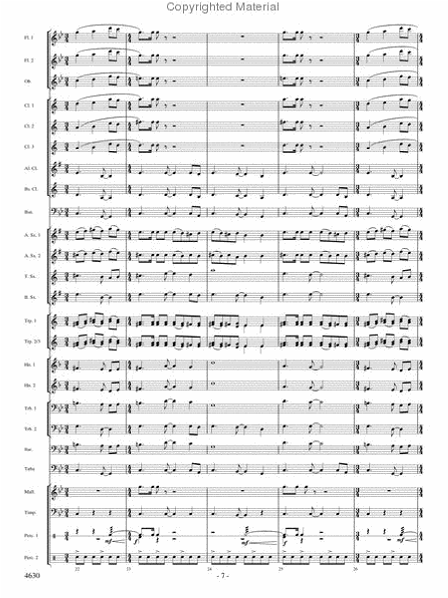 Joyous Alleluias Concert Band scores gallery preview page 6