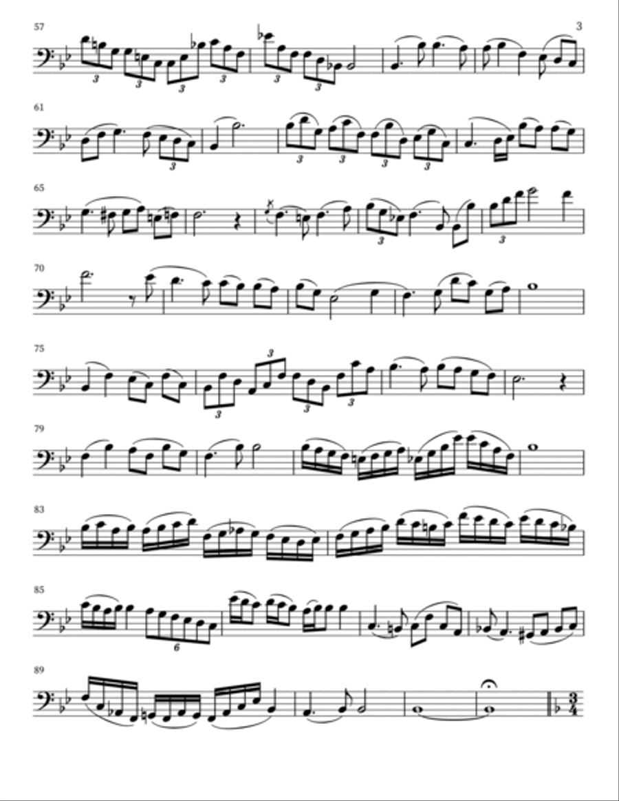 Cello Sonata in Bb Major Op. 2 Cello Solo scores gallery preview page 3