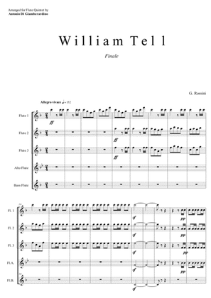 Book cover for WILLIAM TELL - Overture (Finale) for Flute Quintet/Choir