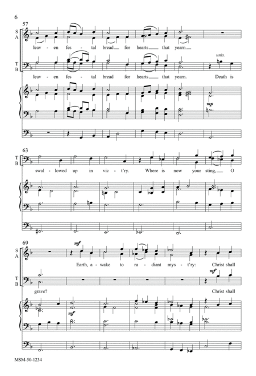 Rise to Sing! The Light is Breaking 4-Part scores gallery preview page 6