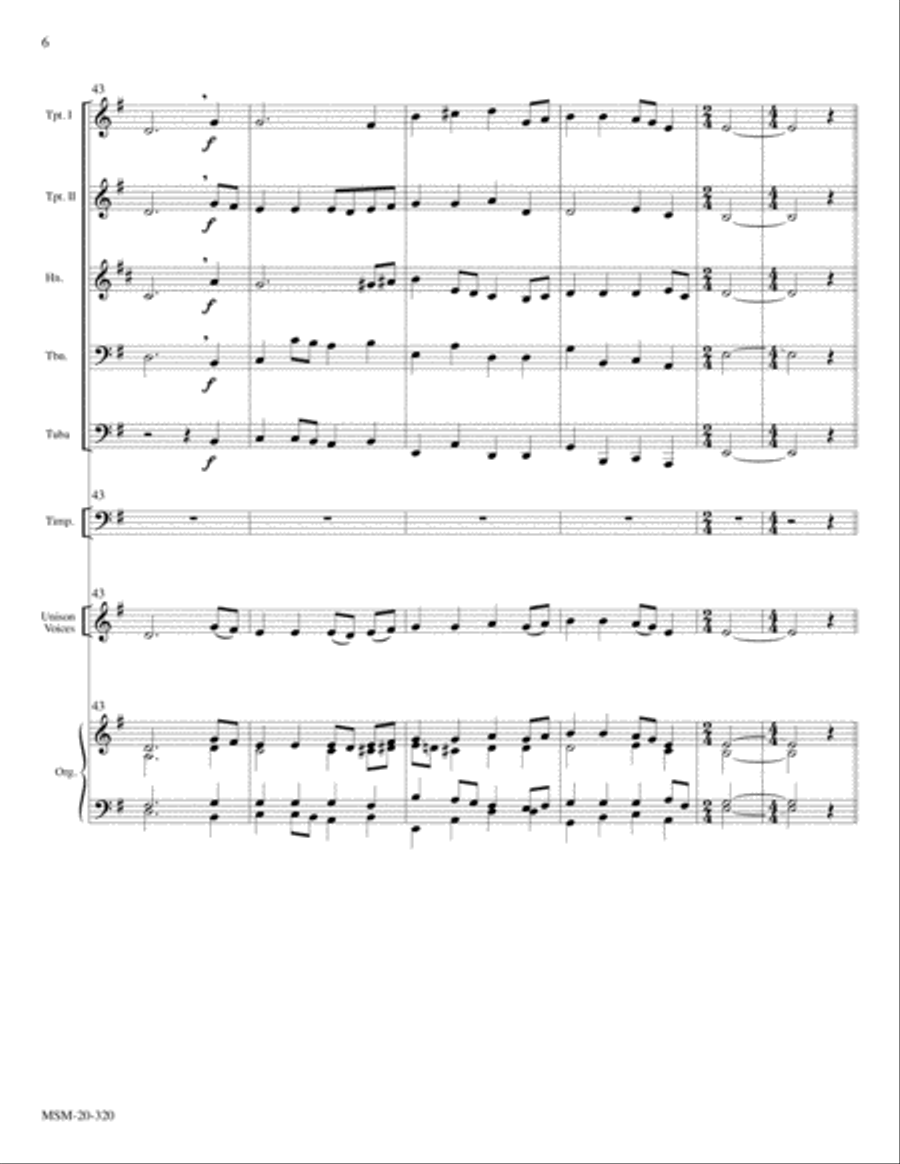 Festival Hymn Setting on Kingsfold 4-Part scores gallery preview page 6