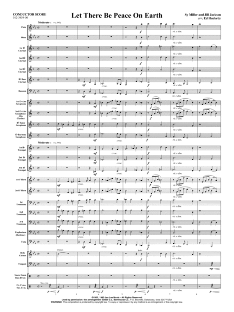 Let There Be Peace On Earth Concert Band scores gallery preview page 2