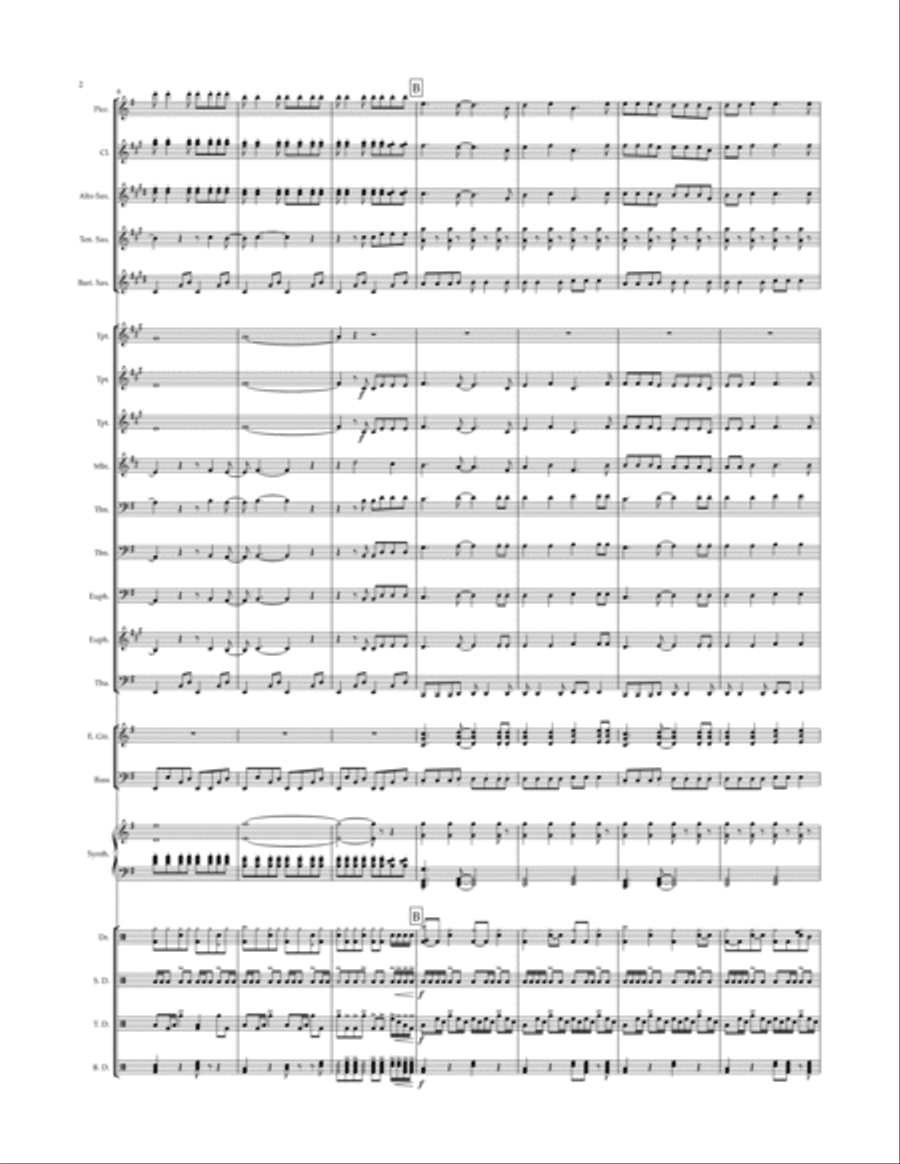 Livin' On A Prayer Marching Band scores gallery preview page 2