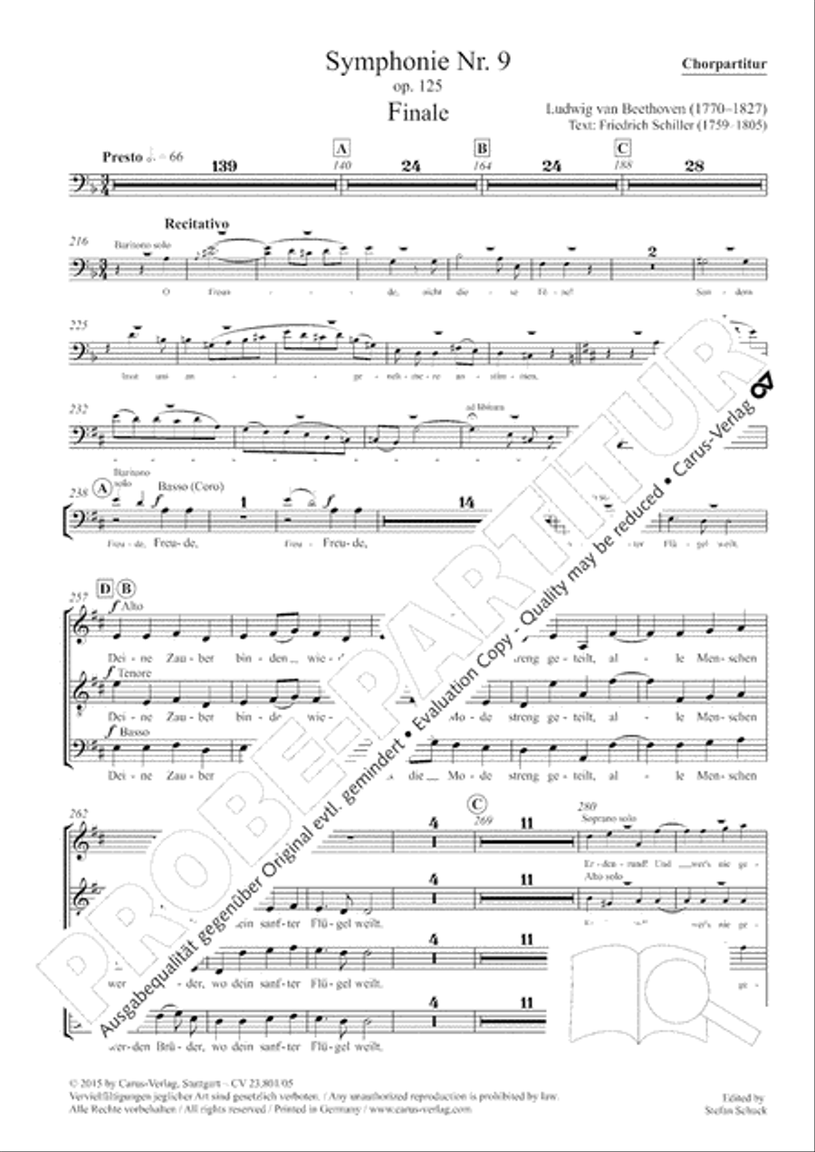Symphony No. 9, Op. 125 - Finale (Choral Symphony) Symphony No. 9, Op. 125 - Finale (Choral Symphony) 4-Part scores gallery preview page 3