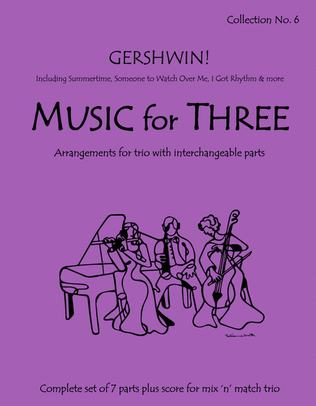 Book cover for Music for Three, Collection #6 - Gershwin!