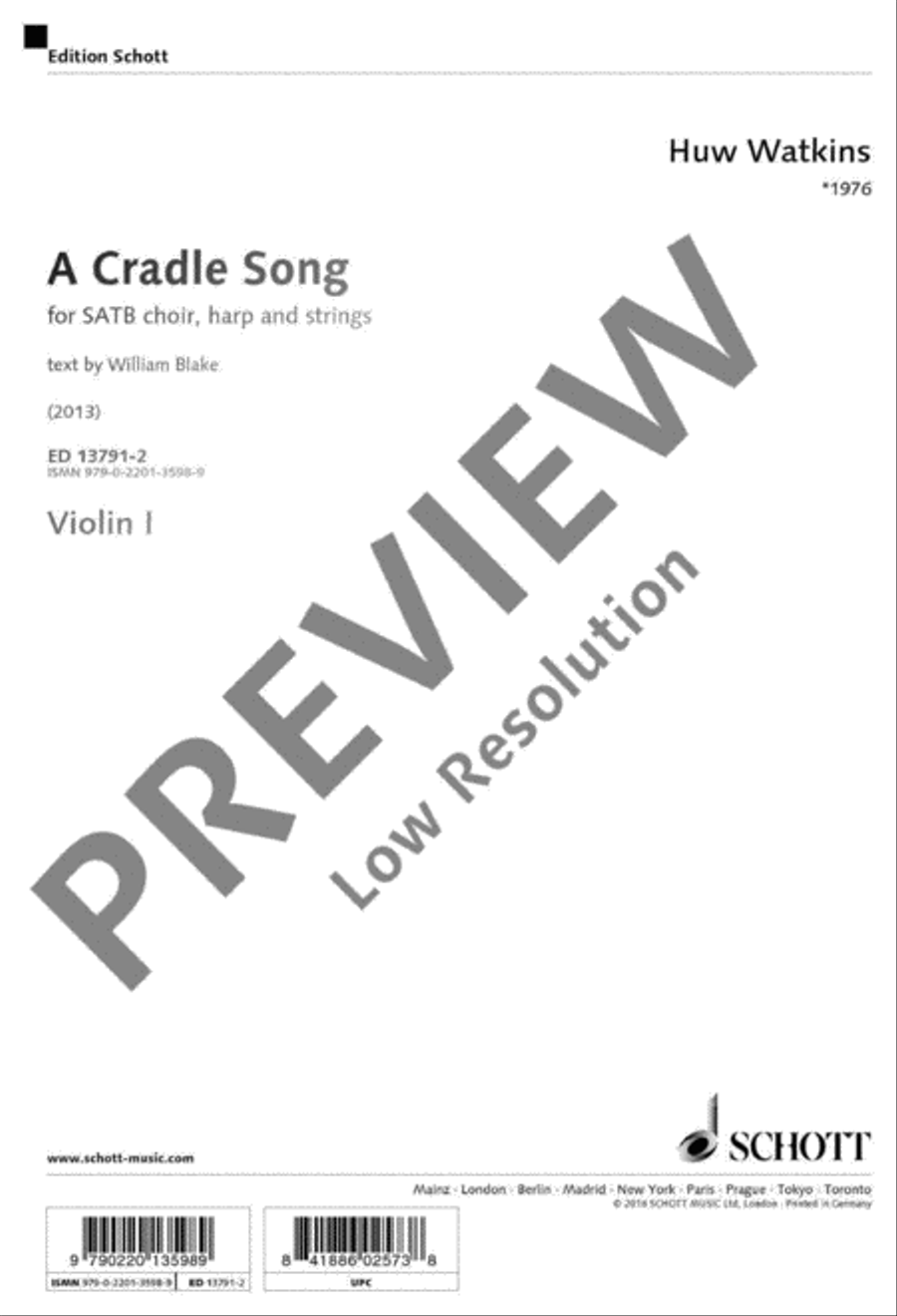 A Cradle Song Violin scores gallery preview page 2