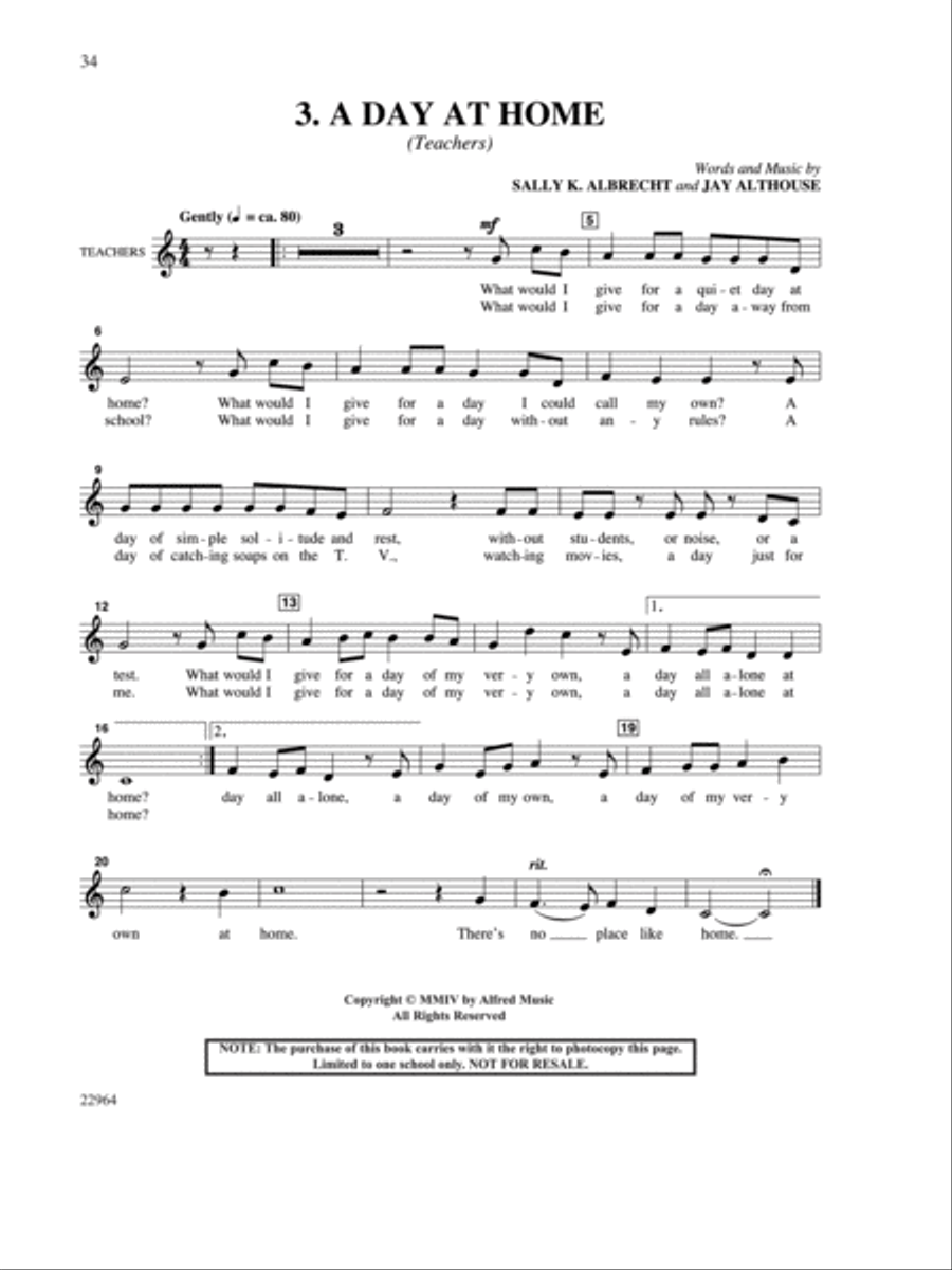 The Big Chill - Teacher's Handbook Unison Choir scores gallery preview page 38