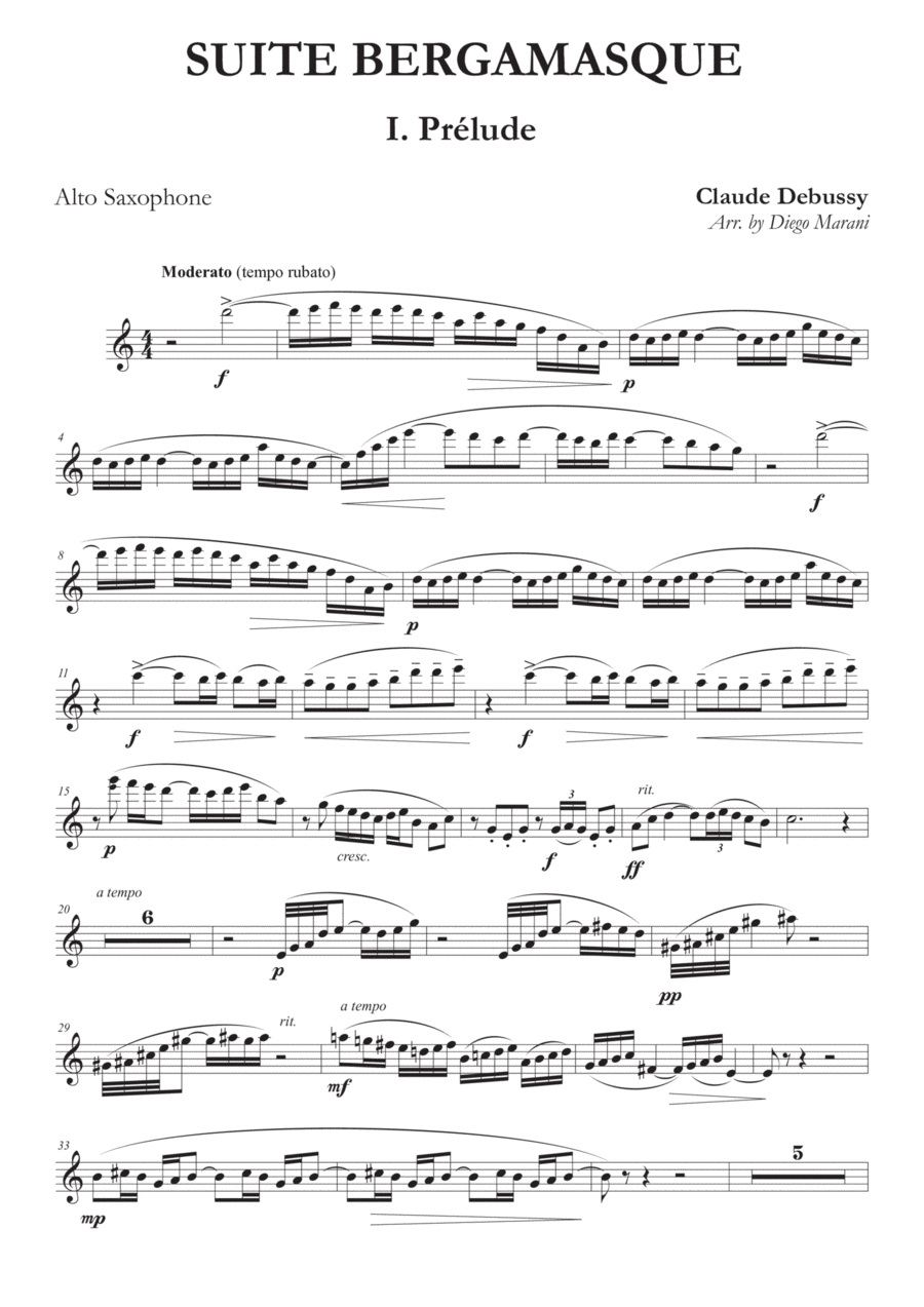 Debussy saxophone sale