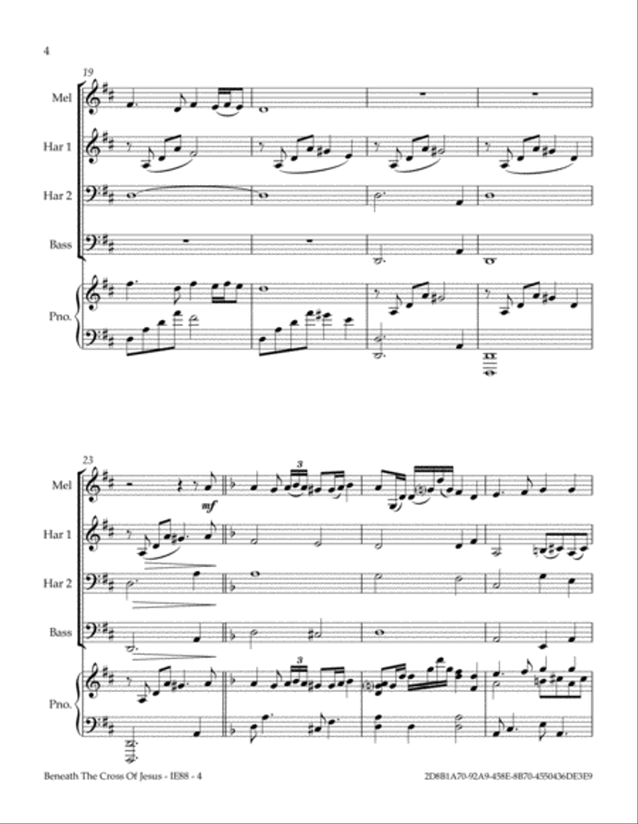 Beneath The Cross Of Jesus (Any Size Church Orchestra Series) Small Ensemble scores gallery preview page 4