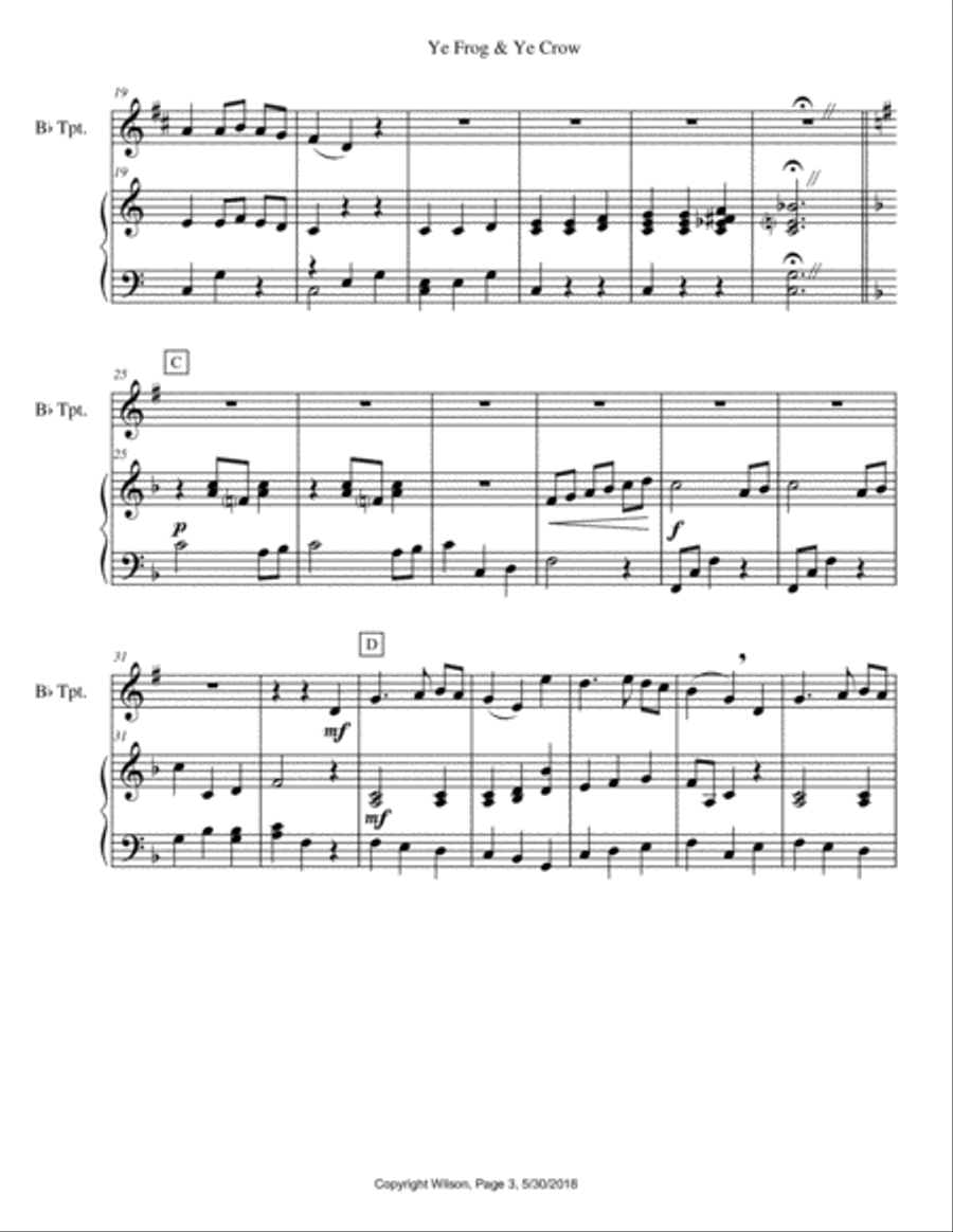 Hunters and Game Trumpet Solo scores gallery preview page 4