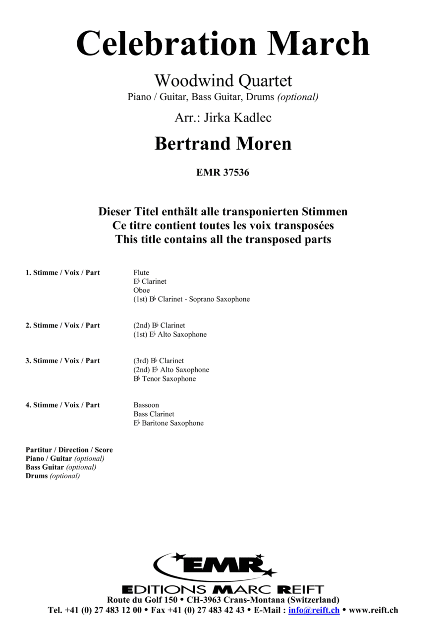 Celebration March Celebration March Woodwind Quartet scores gallery preview page 1