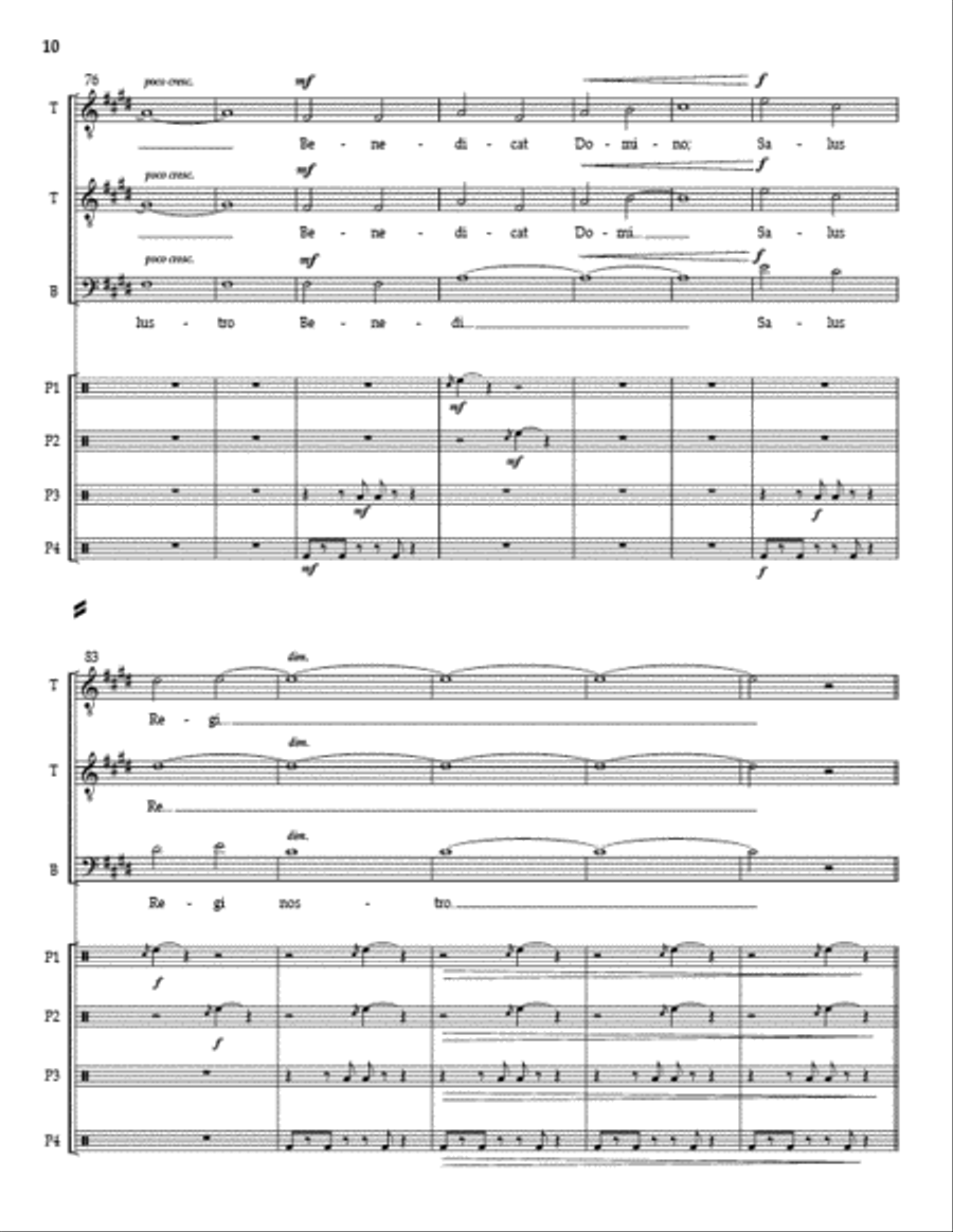 Gaudete! TTBB (Full Score and Percussion Parts) TTBB scores gallery preview page 10
