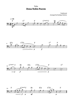 Dona Nobis Pacem - for tuba (with chords)