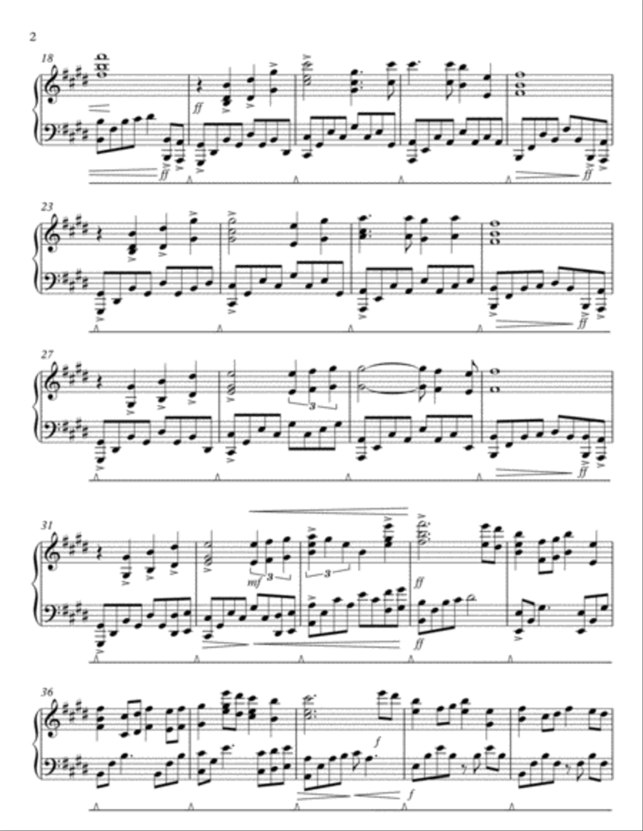 Mountain Spring Piano Solo scores gallery preview page 2