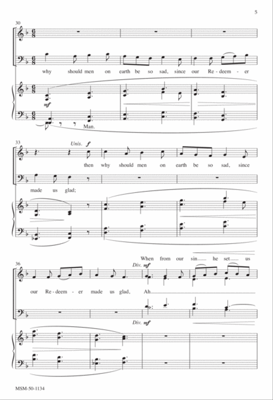 On Christmas Night (The Sussex Carol) 4-Part scores gallery preview page 5