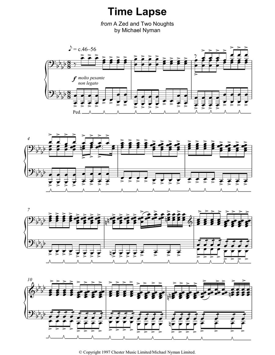 Time Lapse Piano Solo scores gallery preview page 1