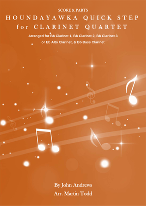 Book cover for Houndayawka Quick Step for Clarinet Quartet