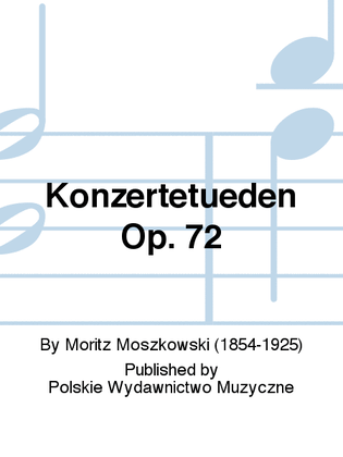 Book cover for 15 concert studies Op. 72